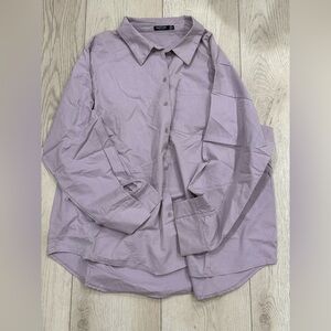 Nasty Gal Light Purple Casual Button Down Shirt